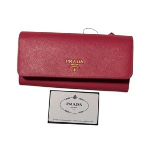 Prada Fuchsia Leather Wristlet